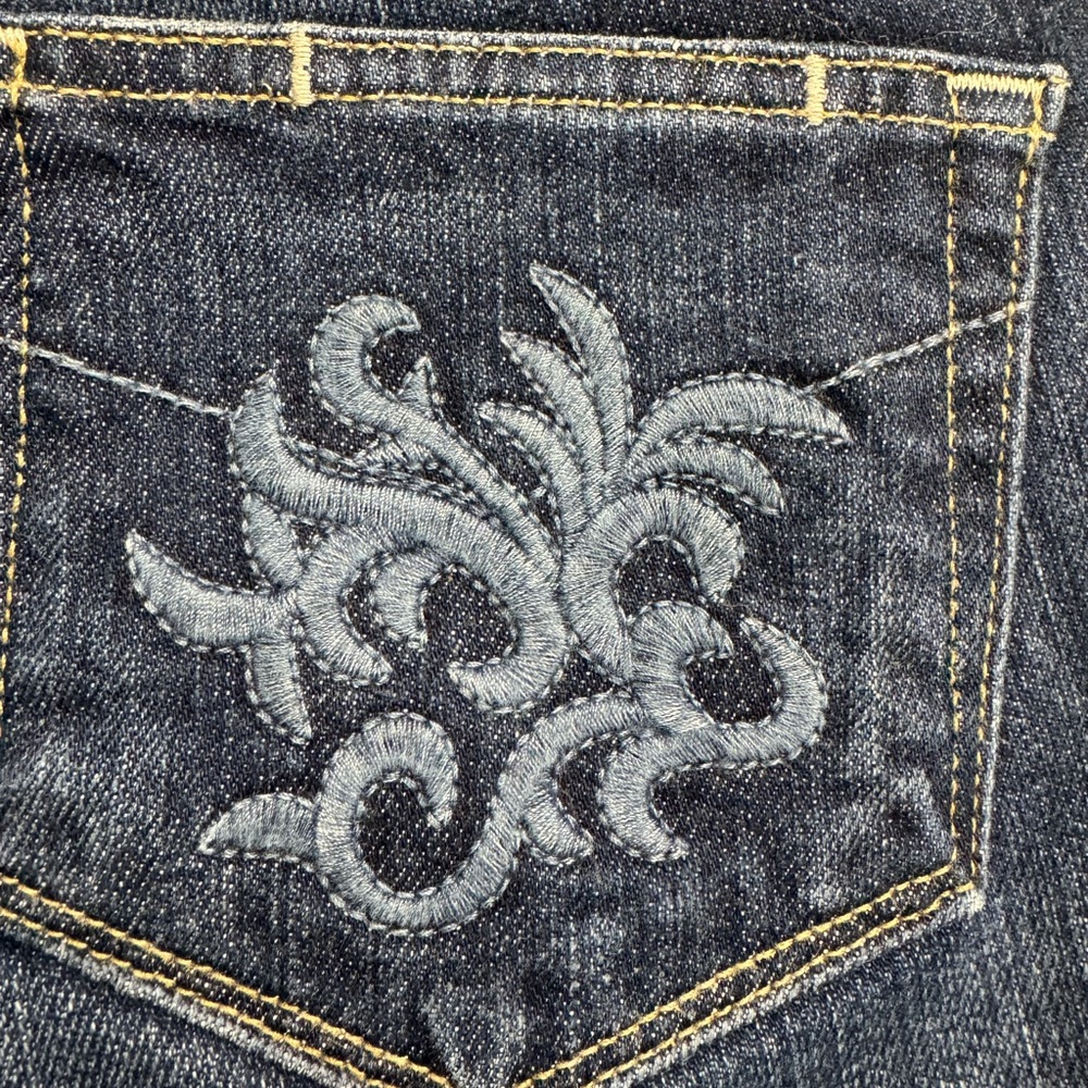Paige Premium Denim Women’s 29 Robertson Flare Blue Denim Jeans Embroidered - Picture 7 of 7